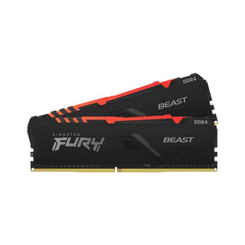 Kingston Fury Beast RGB 64GB (2x32GB) 3600MHz DDR4 RAM - Black