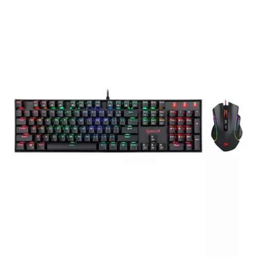Redragon - K551 - Wired - Mechanical Gaming Keyboard and Gaming Mouse Bundle - Black