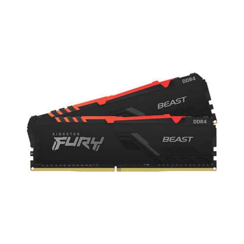 Kingston Fury Beast RGB 32GB RAM (2x16GB) 3200MHz DDR4 RAM - Black