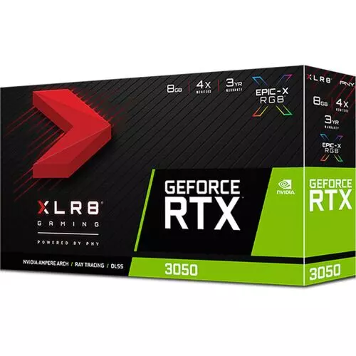 PNY - GeForce RTX 3050 XLR8 EPIC-X RGB Dual Fan - 8GB GDDR6 - Gaming Graphics Card