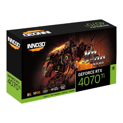 Inno3D - Geforce RTX 4070 Ti X3 OC - 12GB GDDR6X - Gaming Graphic Card