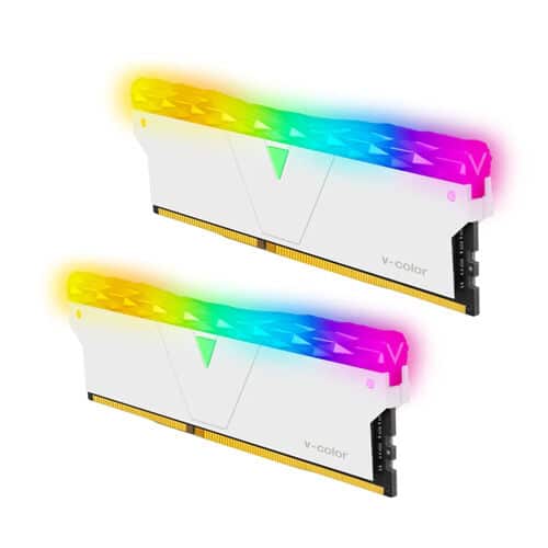 V-Color Prism Pro RGB 32GB (2x16GB) 3600MHz DDR4 RAM - White