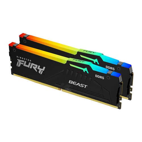 Kingston Fury Beast RGB 32GB (2x16GB) 6000Mhz DDR5 RAM - Black
