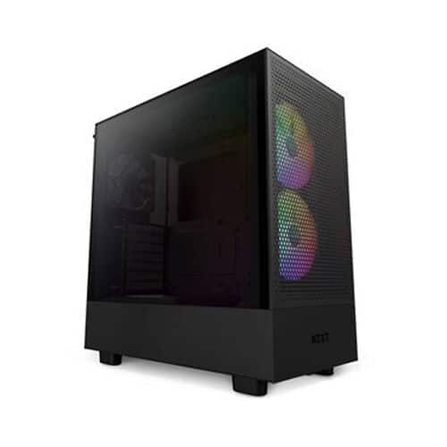 NZXT H5 Flow RGB Compact Mid-Tower Airflow Case - Black