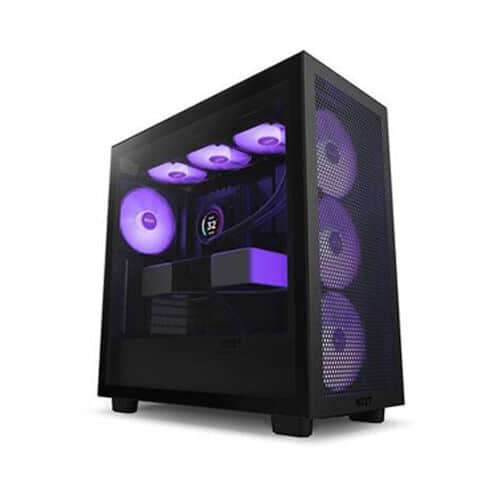 NZXT H7 Flow RGB ATX Mid Tower Gaming Case - Black