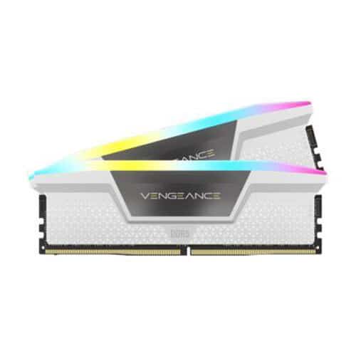 Corsair Vengeance RGB 64GB (2x32GB) DRAM 6000MHz DDR5 RAM - White