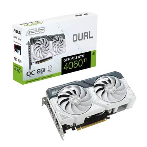 Asus Dual GeForce RTX 4060 Ti OC Edition 8GB GDDR6 Graphics Card - White