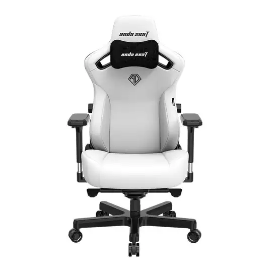 AndaSeat Kaiser 3 Series Premium XL Size PVC Leather Gaming Chair - Cloudy White
