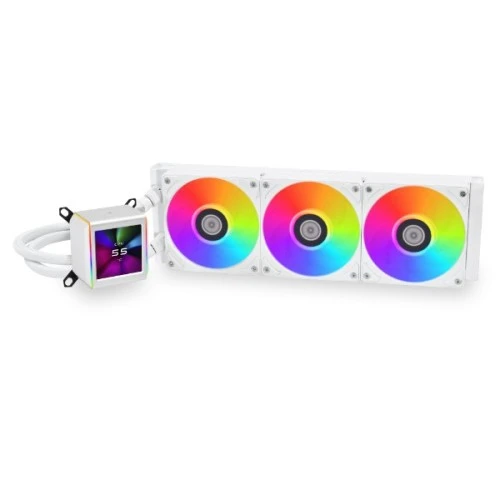 Lian Li Galahad II 360 LCD RGB Fan Liquid CPU Cooler - White | GA2ALCD36W
