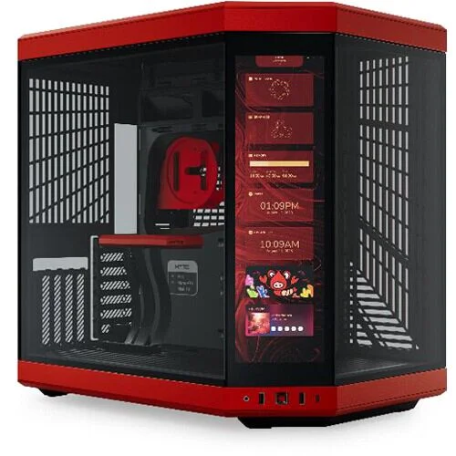 HYTE Y70 Touch With Dual Chamber Mid-Tower ATX Case - Red
