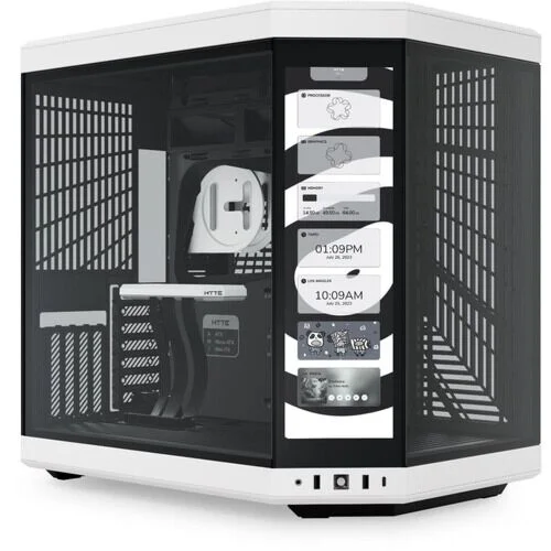 HYTE Y70 Touch With Dual Chamber Mid-Tower ATX Case - Black & White