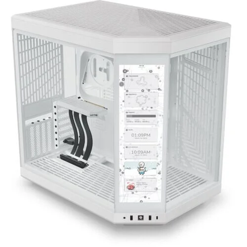 HYTE Y70 Touch With Dual Chamber Mid-Tower ATX Case - White