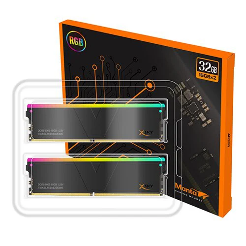 V-Color Manta XSky RGB 32GB (2x16GB) 6000MHz DDR5 RAM - Black