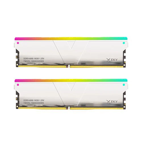 V-Color Manta XSky RGB 32GB (2x16GB) 6000MHz DDR5 RAM - Silver