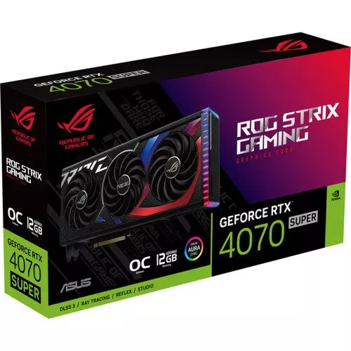Asus ROG Strix GeForce RTX 4070 SUPER 12GB GDDR6X OC Edition Graphics Card, DLSS 3