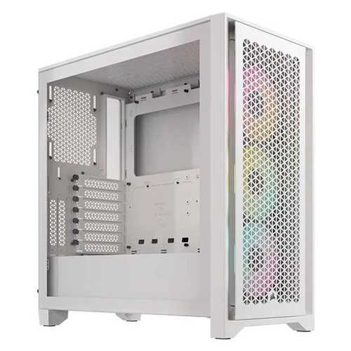 Corsair iCUE 4000D RGB Airflow Mid-Tower ATX Gaming Case - White