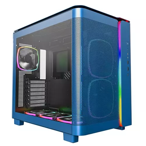 Montech KING 95 PRO Dual-Chamber ATX Mid-Tower Gaming Case - Blue