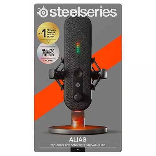 SteelSeries Alias USB RGB Gaming Microphone - Black