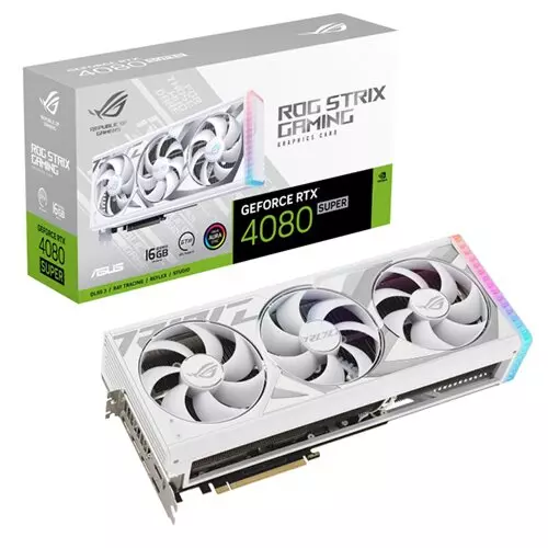 Asus ROG Strix GeForce RTX 4080 SUPER 16GB GDDR6X Graphics Card - White Edition, DLSS 3