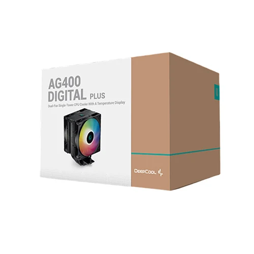 DeepCool AG400 Digital Plus ARGB CPU Fan Cooler – Black | R-AG400-BKADMP-G-1