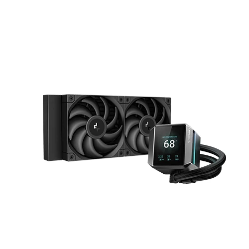 DeepCool Mystique 240 2.8" LCD 240mm AIO Liquid CPU Cooler - Black | R-LX550-BKDSNC-G-1
