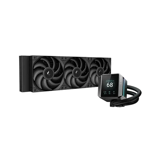DeepCool Mystique 360 2.8" LCD 360mm AIO Liquid CPU Cooler - Black | R-LX750-BKDSNMP-G-1