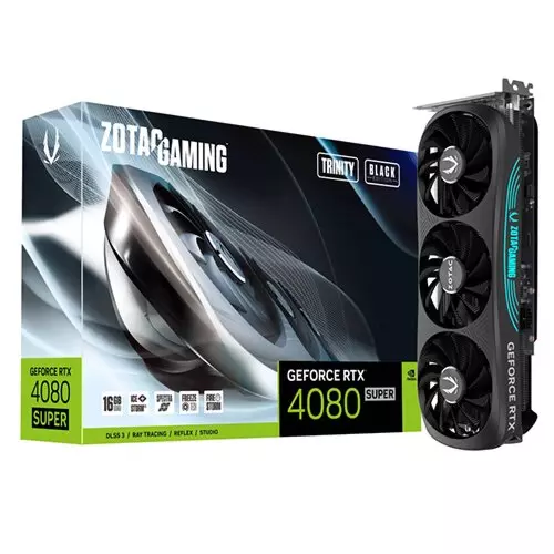 ZOTAC GAMING GeForce RTX 4080 SUPER Trinity 16GB GDDR6X Graphics Card - Black, DLSS 3
