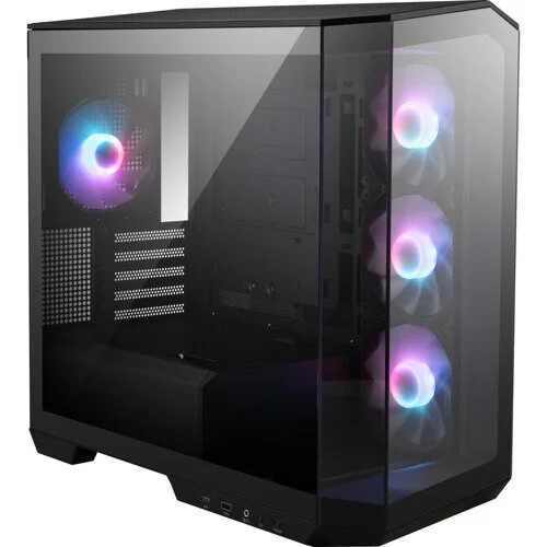 Msi MAG PANO M100R PZ Mid-Tower M-ATX Tempered Glass Case - Black