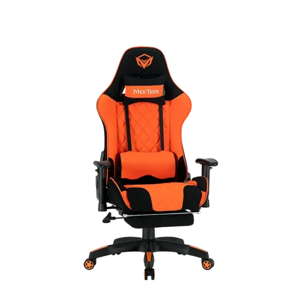 Meetion CHR25 2D Armrest Massage with Footrest E-Sport Gaming Chair > Black/Orange