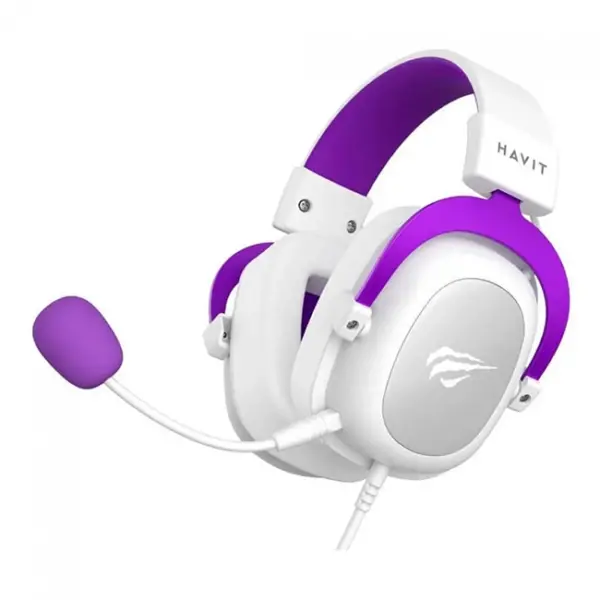 Havit H2002D Wired Gaming Headset - White/Purple