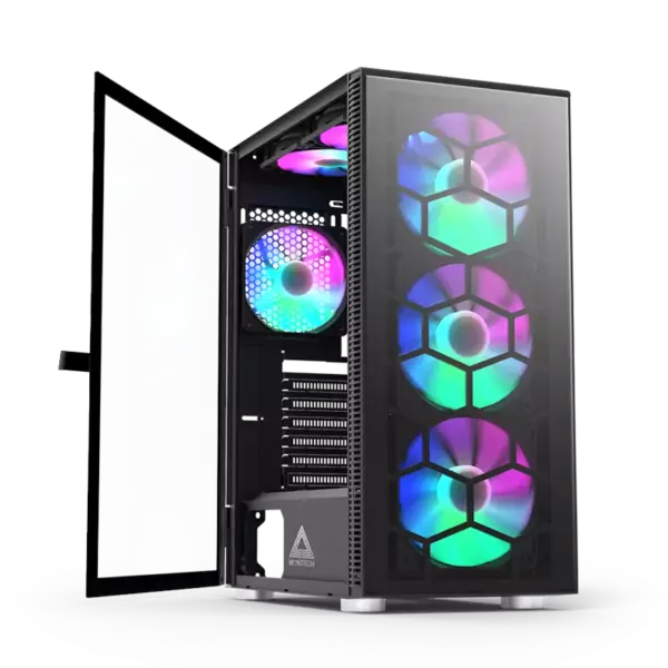Montech X3 Glass RGB Mid-Tower Gaming Case - Black