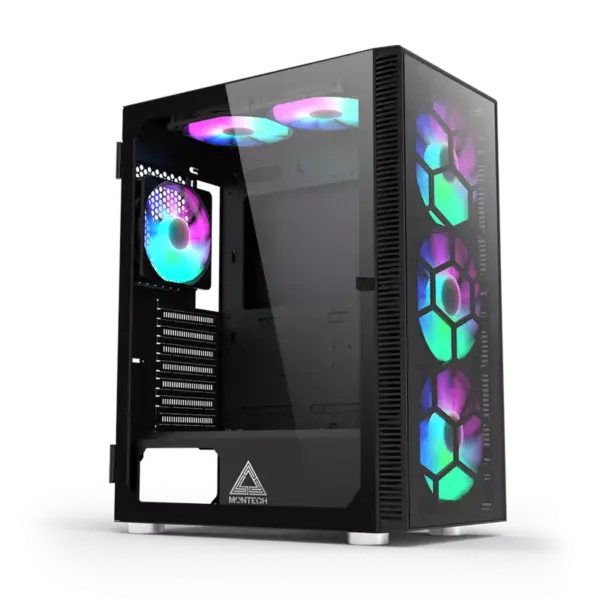 Montech X3 Glass RGB Mid-Tower Gaming Case - Black