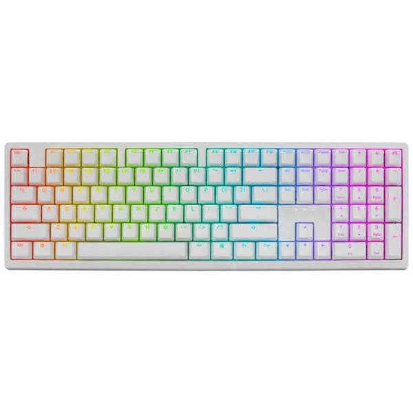 Ducky Zero 6108 Cherry MX2A Arabic Layout Wireless Mechanical Gaming Keyboard - White