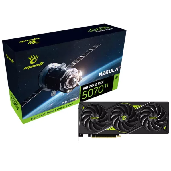 Manli Nebula GeForce RTX 5070 Ti 16GB GDDR7 Triple Cooler Graphics Card, DLSS 4