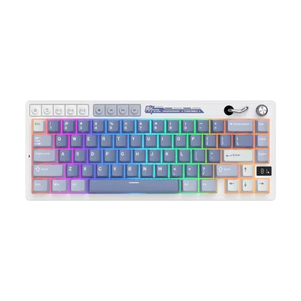 RK Royal Kludge M65 60% Arabic Laser Print Mechanical Keyboard - Ocean Blue