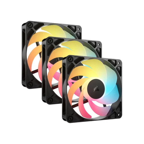 Corsair RS120-R ARGB 120mm PWM Reverse Triple Pack Fans > Black