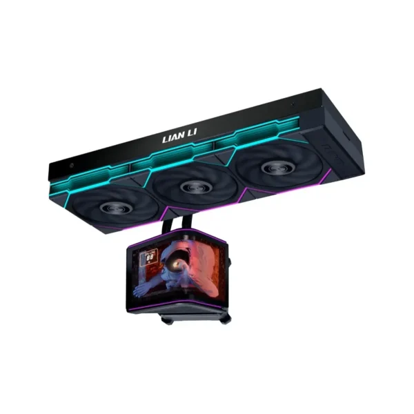 LIAN LI HydroShift II OLED Curved 360mm AIO CPU Liquid Cooler > Black