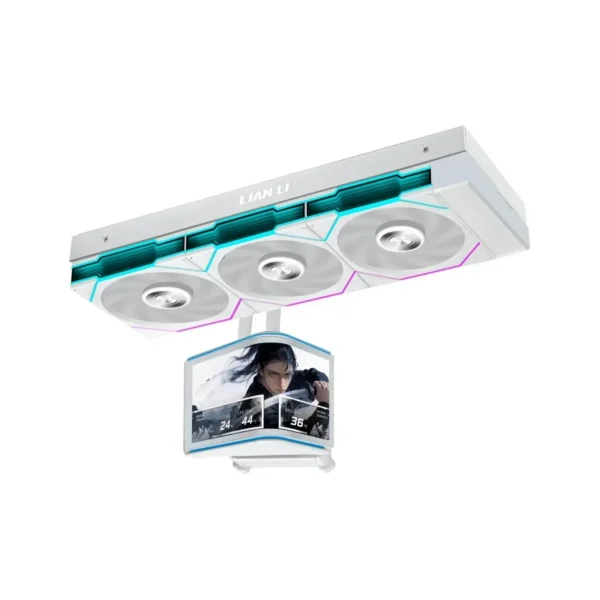 Lian Li HydroShift II OLED Curved 360mm AIO CPU Liquid Cooler > White
