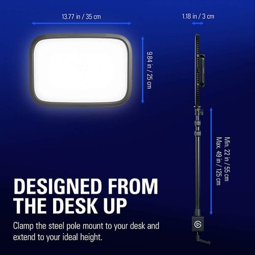 Elgato Key Light Professional Studio LED Panel with 2500 Lumens, Color Adjustable, App-Enabled - PC and Mac | 10GAK9901