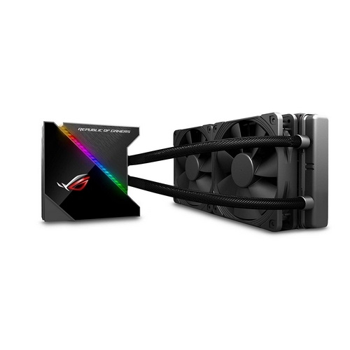 ROG Ryujin 240 all-in-one liquid CPU cooler with LiveDash color OLED, Aura Sync RGB and 2x Noctua iPPC 2000 PWM 120mm radiator fans | ROG Ryujin 240