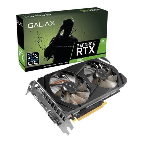 Galax GeForce RTX 2060 1-Click OC Dual Fan 6GB GDDR6 Gaming Graphics Card