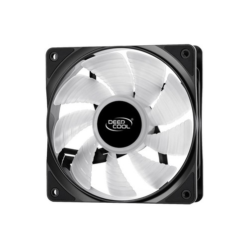 DEEPCOOL RF 120 (3 in 1) Ultra Quiet PWM Fan 6 high brightness controlable RGB LED Lights (controlling up to 6 RGB devices connected) | DP-FRGB-RF120-3C