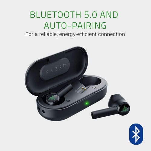Razer Hammerhead True Wireless Bluetooth Earbuds: Ultra Low-Latency - Water Resistant - Bluetooth 5.0 Auto Pairing - Matte Black | RZ12-02970100-R3G1