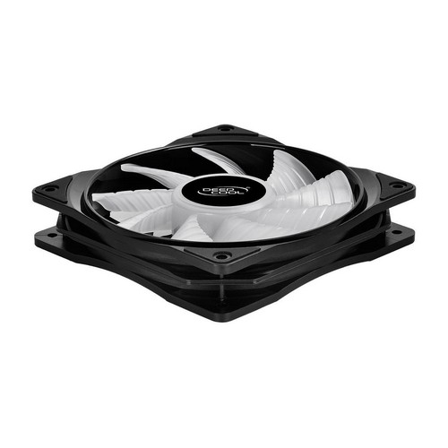 DEEPCOOL RF140 2in1, 2X140mm RGB PWM Fans with Fan Hub and Cable Extension, Sync with Cable Controller or Motherboard Control, Compatible with ASUS Aura Sync | DP-FRGB-RF140-2C