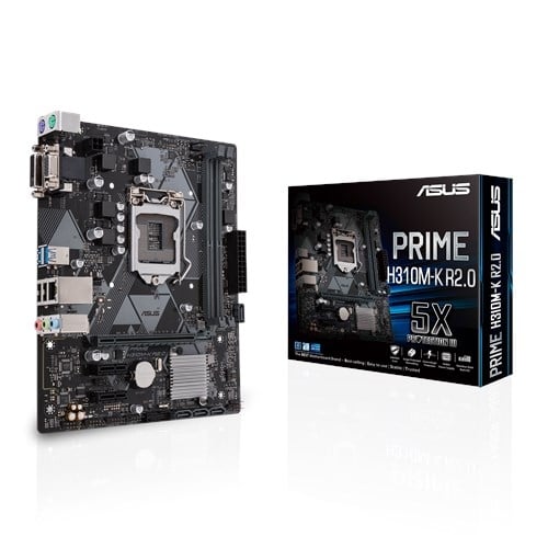 Asus Prime H310M-K R2.0 Intel LGA 1151 DDR4 2666MHz mATX Motherboard | 90MB0Z30-M0EAY0