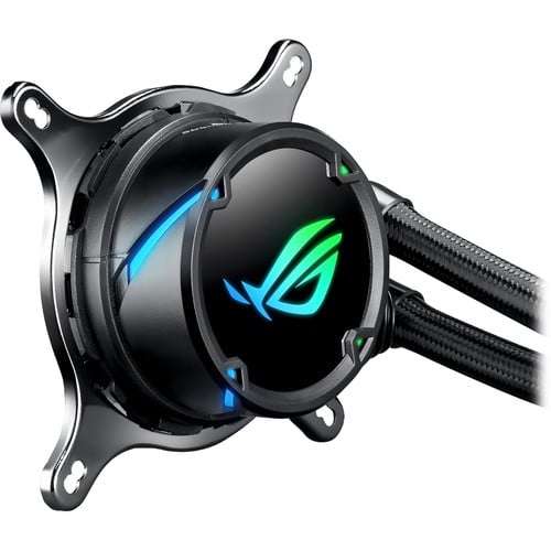 ASUS ROG Strix LC 240 RGB AIO Liquid CPU Cooler 240mm Radiator, Dual 120mm 4-pin PWM Fans with FanXpert Controls, support for Intel and AMD Motherboards - Black | 90RC0061-M0UAY0