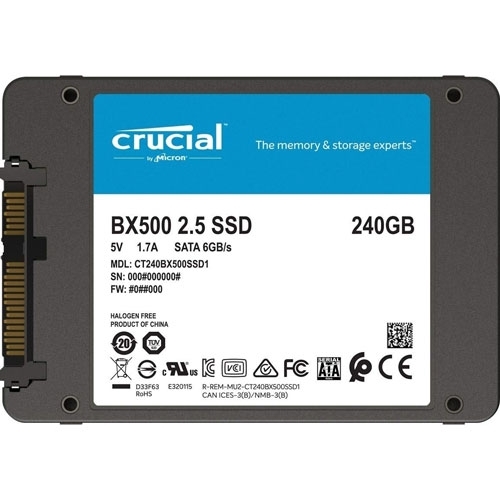 Crucial BX500 240GB 3D NAND SATA SSD