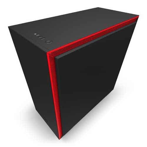 NZXT H Series H710 SGCC Steel / Tempered Glass ATX Mid Tower Computer Case - Matte Black / Red | CA-H710B-BR