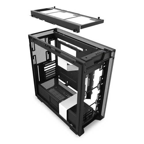 NZXT H Series H710 SGCC Steel / Tempered Glass ATX Mid Tower Computer Case - Black / White | CA-H710B-W1