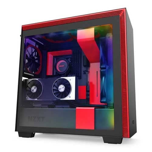 NZXT H710i Tempered Glass ATX Mid Tower Case - Black/Red
